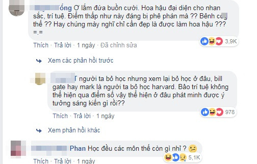 Chưa rõ thực hư của bức ảnh chụp tấm bảng điểm nhưng Hoa hậu Việt Nam Trần Tiểu Vy đã nhận phải không ít những lời chê bai về trình độ học vấn.