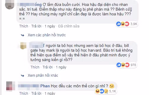 Chưa rõ thực hư của bức ảnh chụp tấm bảng điểm nhưng Hoa hậu Việt Nam Trần Tiểu Vy đã nhận phải không ít những lời chê bai về trình độ học vấn.