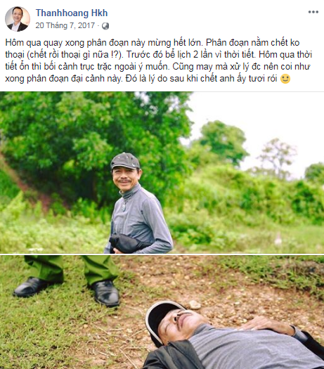 Thay vào đó, diễn viên kỳ cựu của sân khấu kịch miền Nam thường xuyên chia sẻ những bức ảnh đời thường vô cùng giản dị, yêu đời, yêu nghề.