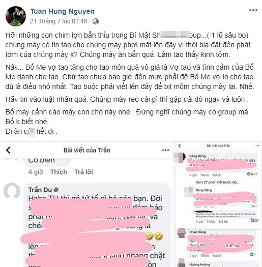 Cũng như những lần vướng lùm xùm trước đó, lần này Tuấn Hưng vô cùng bức xúc, thậm chí còn dùng những lời lẽ cực "hổ báo" để "chửi thẳng mặt" những ai bịa đặt chuyện gia đình anh.