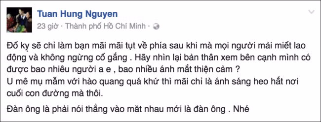 Đáng chú ý nhất phải là phản ứng của ca sĩ Tuấn Hưng với "mối ân oán" của anh là ca sĩ Duy Mạnh. Mâu thuẫn bắt nguồn từ việc anh khẳng định mình và Duy Mạnh không phải là bạn bè, còn ca sĩ Kiếp đỏ đen tố cựu thành viên nhóm Quả Dưa Hấu vô ơn.