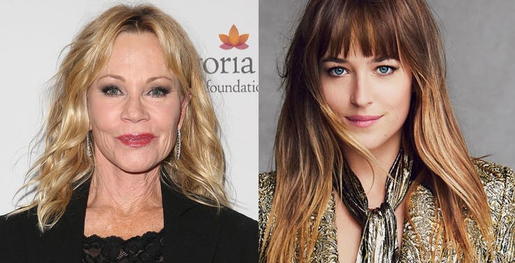  Melanie Griffith làm việc trong ngành công nghiệp giải trí nhiều thập kỷ. Con gái cô - Dakota Johnson cũng có sự nghiệp nở rộ với vai diễn Anastasia Steel trong Fifty Shades of Grey. 
