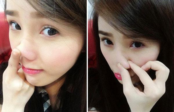 Cô còn vặn vẹo gương mặt để chứng minh không "dao kéo".