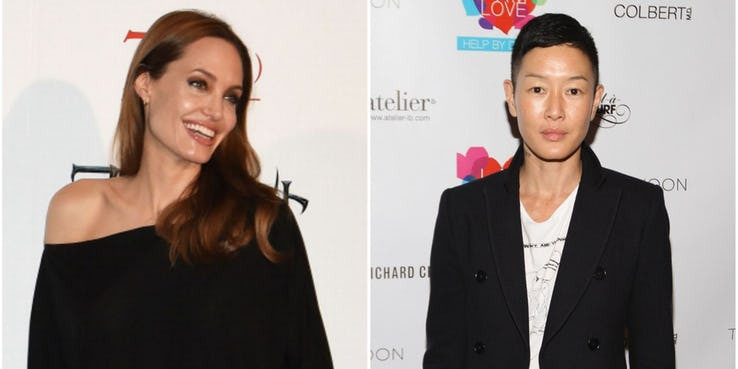 Angelina Jolie thừa nhận rằng cô hẹn hò với cả nam lẫn nữ vào cuối thập niên 90 đến đầu những năm 2000. Cô từng có mối quan hệ lãng mạn với người mẫu, nữ diễn viên - Jenny Shimizu. Ảnh: Huffingtonpost.
