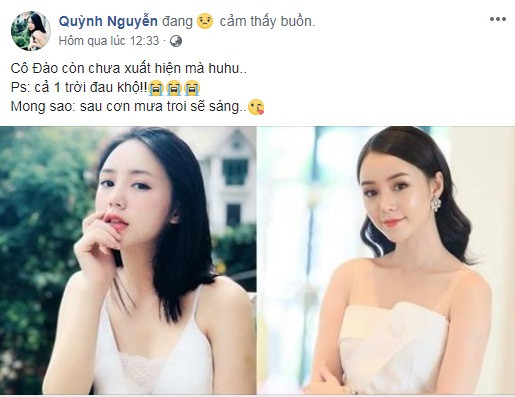 Ngoài diễn viên Hải Anh thì Quỳnh Kool - cô nàng "hot girl Kem Xôi" cũng cảm thấy rất buồn và sốc khi vai diễn của mình chưa kịp lên sóng.