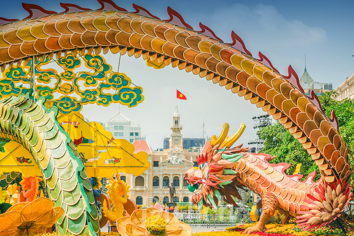 Đây là linh vật của năm 2024 để gợi nhắc truyền thống về câu chuyện lịch sử Rồng Tiên, rồng hạ nhân gian, điềm lành năm mới.