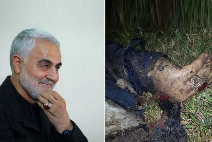 Thi thể không nguyên vẹn của tướng Soleimani chỉ có thể được nhận dạng nhờ chiếc nhẫn ngọc ông này thường đeo.