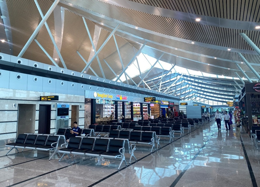 Một góc nhà ga T2 - Cảng hàng không quốc tế Phú Bài. (Ảnh: Quân đội nhân dân).