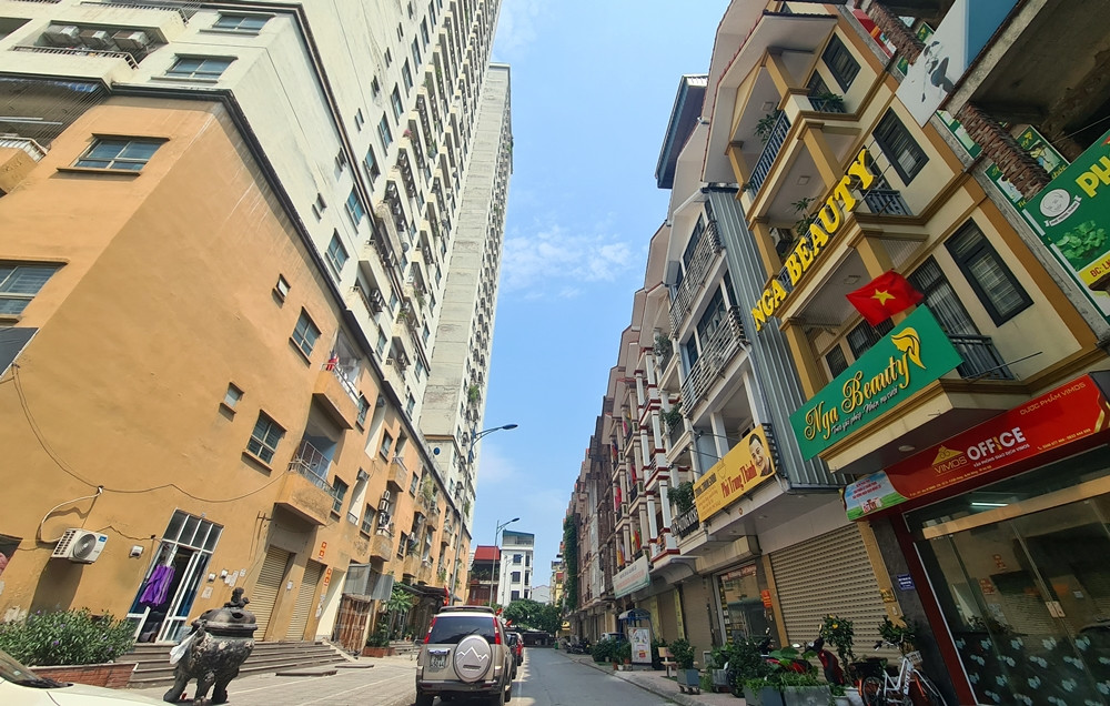 Khối nhà thấp tầng diện tích được phê duyệt là hơn 1.600m2 để xây 15 căn hộ cao 3 tầng.