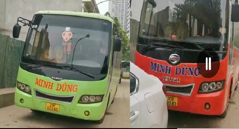 Xe khach Minh Dung, Phu Thanh lap “ben coc” tung hoanh o Ha Noi