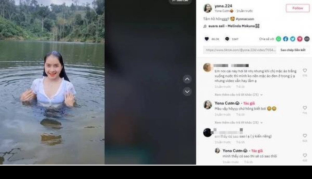 Một số clip của "sơn nữ Ba Na" ăn mặc gợi cảm không phù hợp với hình ảnh hồn nhiên, trong trẻo cô xây dựng trước đó. Ảnh: Tổng hợp