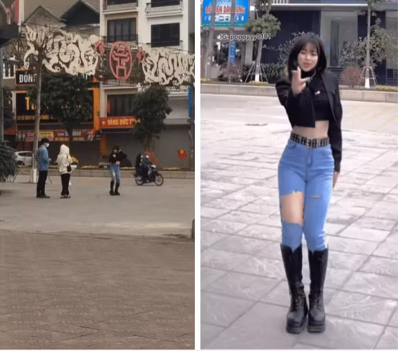 Không giống với chiều cao nổi trội trên TikTok, Poppy ở ngoài đời có chiều cao khiêm tốn hơn rất nhiều, vóc dáng cũng không được thon gọn như clip tự đăng.