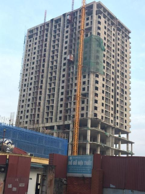 Chung cư cao cấp Mỹ Sơn Tower trên đường Nguyễn Huy Tưởng. (Ảnh chụp thời điểm năm 2016): Đất Việt.