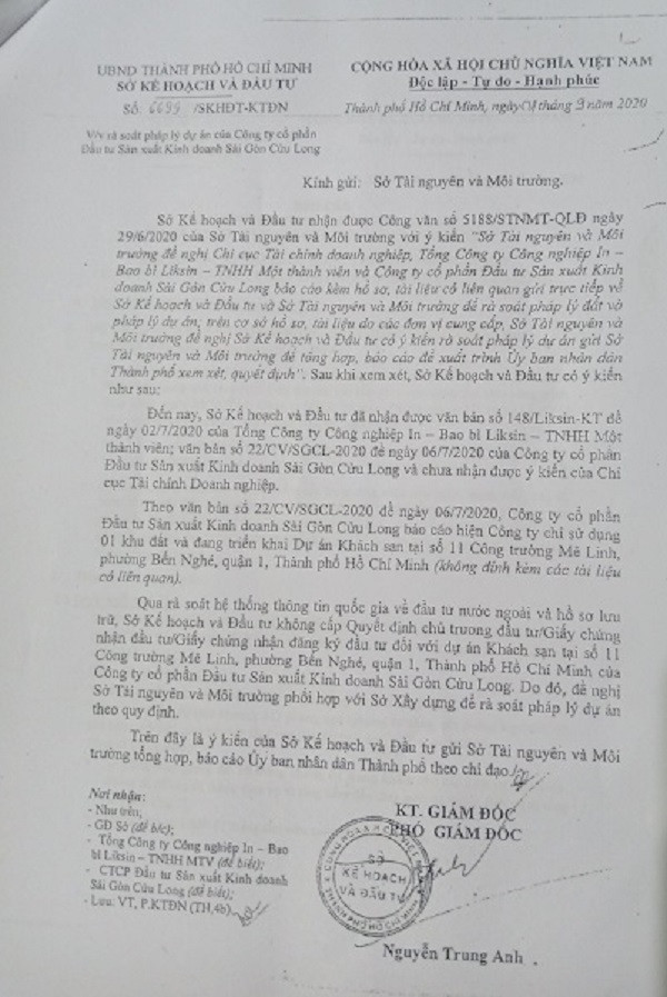 Bất thường pháp lý KS Hilton Sài Gòn: Ai chống lưng cho SG Cửu Long? Bat thuong phap ly KS Hilton Sai Gon: Ai chong lung cho SG Cuu Long?