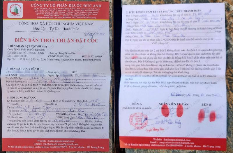 Dia oc Duc Anh “ve” du an ma o Binh Phuoc: Khach hang can than ngam 