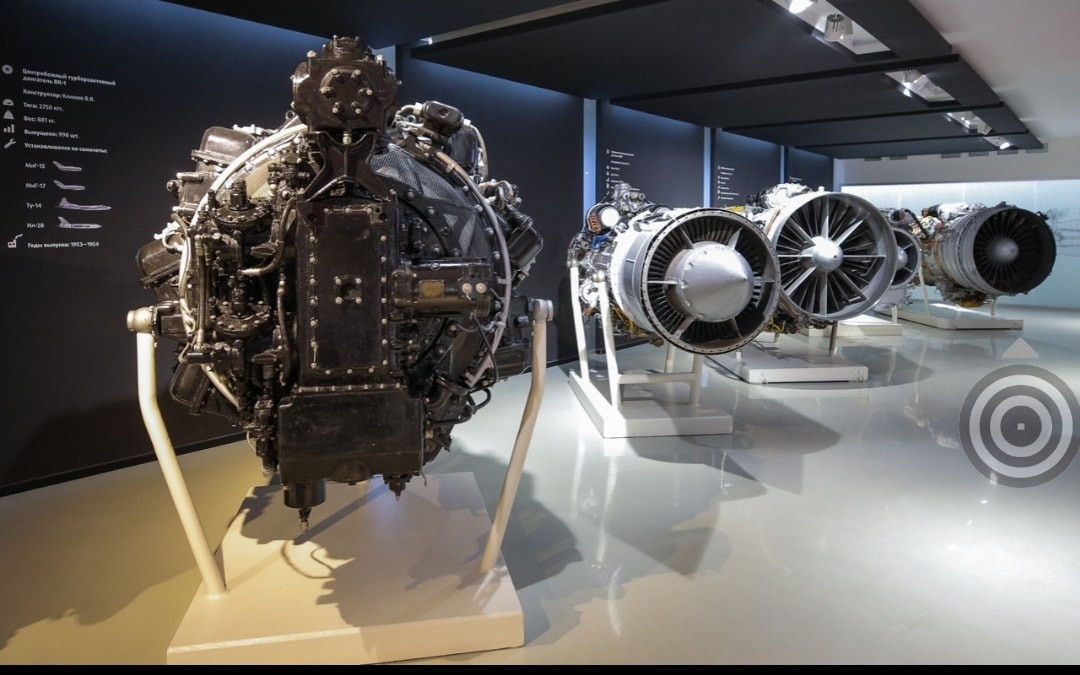 Bảo tàng trưng bày các loại động cơ phản lực huyền thoại từng được UEC-Perm Motors sản xuất trong quá khứ. Nguồn ảnh: Pinterest.