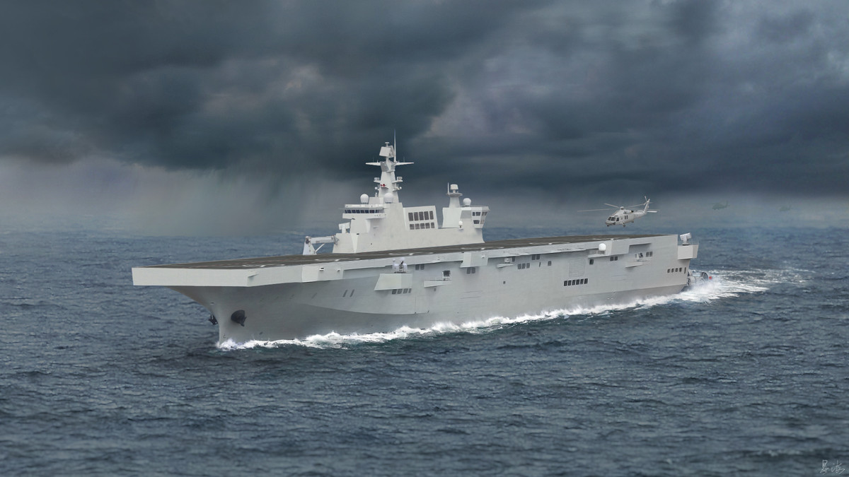 Những hình ảnh vệ tinh mới nhất vừa được công bố cho thấy tàu sân bay trực thăng Trung Quốc chiếc Type 075 hiện đang neo đậu ở khu vực cảng Du Lâm, phía Nam đảo Hải Nam của Trung Quốc. Các chuyên gia nhận định, rất có thể sắp tới tàu sân bay trực thăng này sẽ được Trung Quốc đưa vào hoạt động ở biển Đông. Nguồn ảnh: Militaryreview.