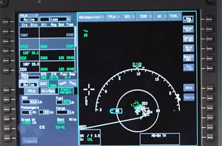 Màn hình radar hiển thị vị trí khu vực tàu Bulk Jupiter bị nạn.