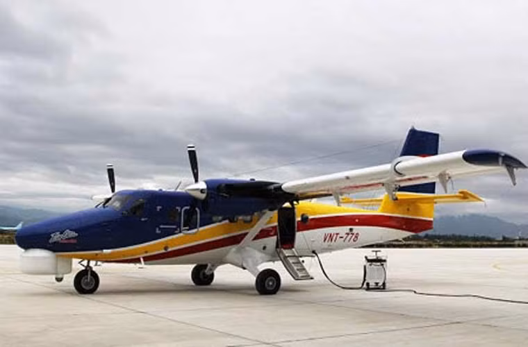 Chiếc thủy phi cơ DHC-6 số hiệu VNT-778 đã được kiểm tra tình trạng kỹ thuật xong sẵn sàng làm nhiệm vụ.