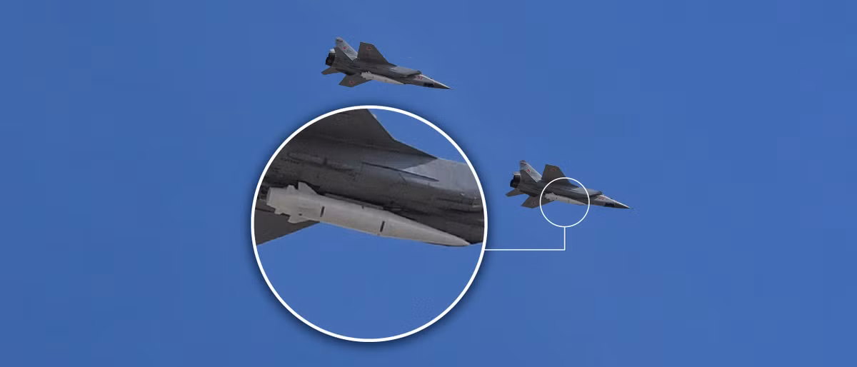 Kinzhal được thiết kế để bắn ra từ tiêm kích MiG-31 ở độ cao khoảng 18 km và có thể di chuyển với vận tốc bằng ít nhất 5 lần tốc độ âm thanh hay Mach 5.