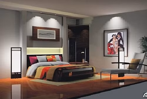 Ngoài ra, có thể treo ảnh ở bức tường mà người nằm trên giường có thể thấy được, giữ bức ảnh luôn ở trong tầm mắt, như vậy sẽ có lợi cho tình cảm của vợ chồng. 