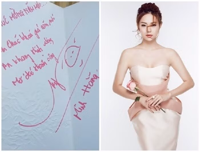 Chữ viết tay của ca sĩ Minh Hằng hơi khó đọc và ẩu