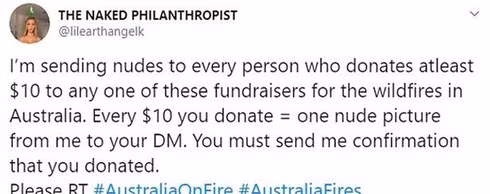 Ban anh khoa than de quyen gop tien cho vu chay rung o Australia