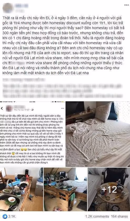 Nhom du khach gay phan no vi an o 