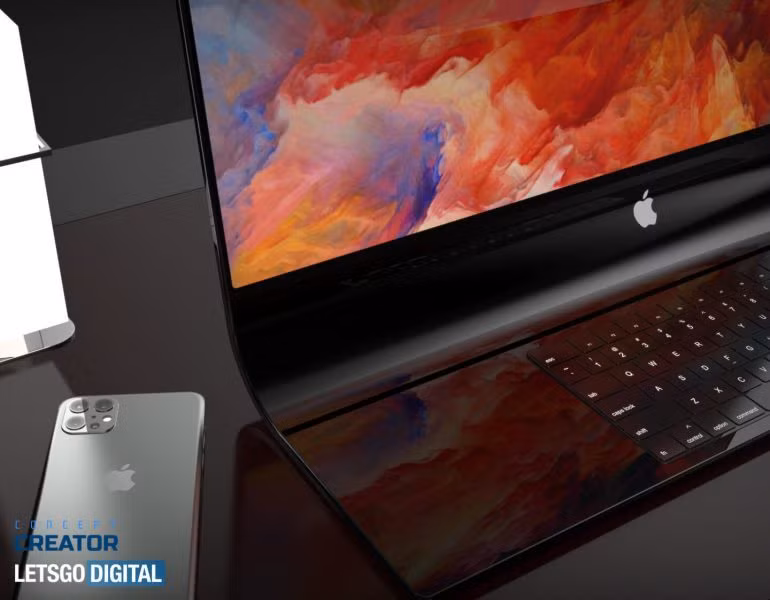 Mẫu iMac cong đẹp lung linh của Apple.