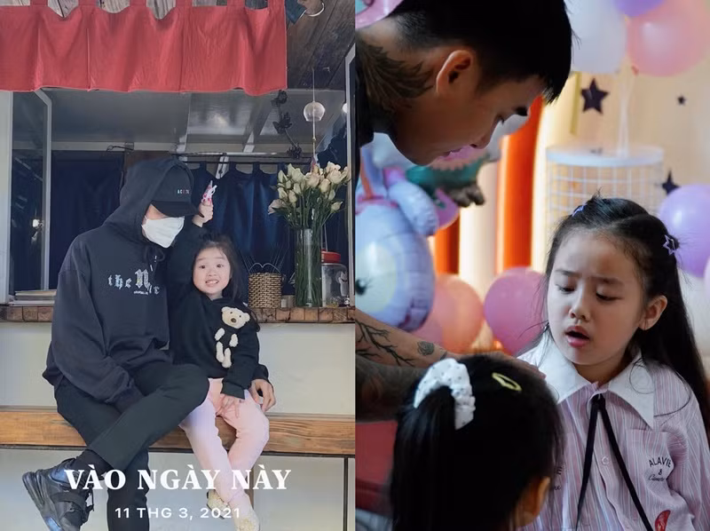 Nam rapper chăm sóc các con của bạn gái từ miếng ăn đến giấc ngủ, việc học hành. Ảnh: FB Bảo Ngọc.