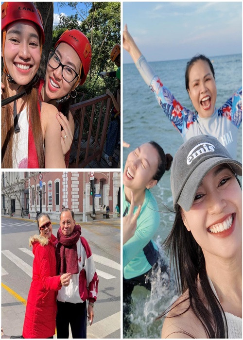 Nữ diễn viên khoe đưa bố mẹ đi du lịch nước ngoài. Ảnh: FB Lan Ngọc.