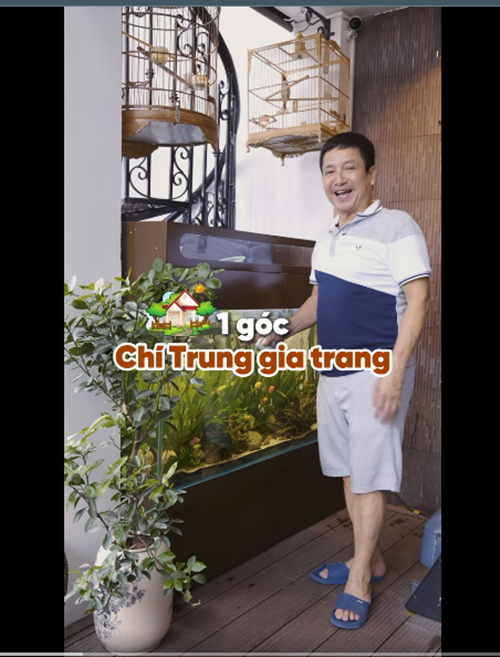 "Táo Giao thông" có sở thích nuôi cá, chim. Nam nghệ sĩ cho biết, bể cá đắt 24 triệu nhưng cá thì rẻ.