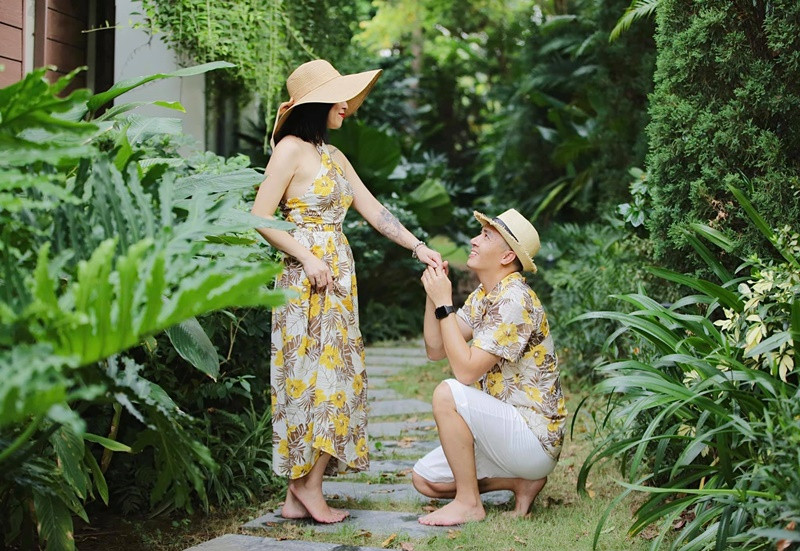 Hoàng Linh hiện tại có tổ ấm hạnh phúc bên quan phim Mạnh Hùng. Ảnh: FB Hoàng Linh.