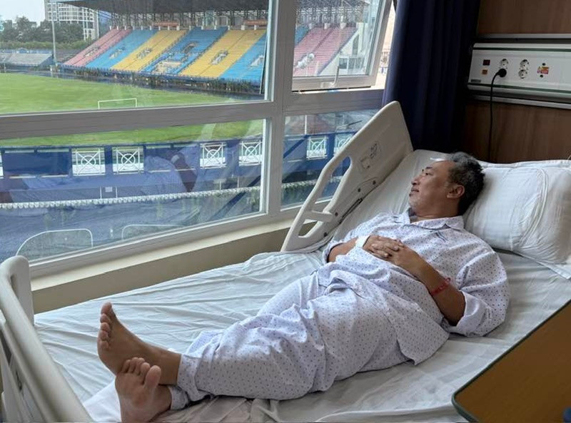 Quang Dũng qua cơn nguy kịch sau ca can thiệp kịp thời. Ảnh: FB Quang Dũng.