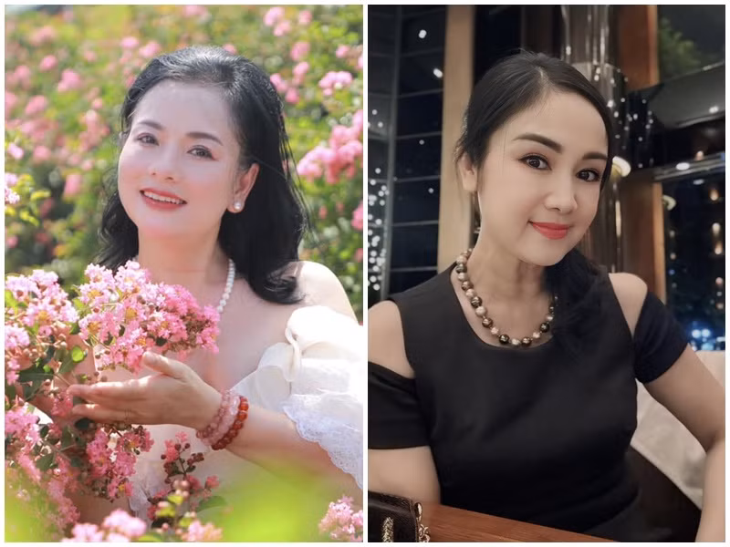 Nhan sắc của nghệ sĩ Thu Hà và Thu Quế ở tuổi 56 đều mặn mà, đằm thắm. Ảnh: FB Thu Hà, Thu Quế.