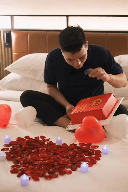 Nông Thúy Hằng khoe nửa kia là người trách nhiệm, chu đáo, luôn ủng hộ đam mê và sở thích của cô. Ảnh: FB Nông Thúy Hằng.