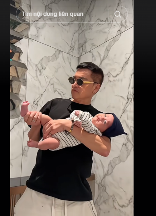 Quang Minh cho biết, nếu con trai có cơ duyên hoạt động nghệ thuật, anh mong mọi người sẽ biết tới con với nghệ danh Tăng Minh Khôi. Ảnh: FB Quang Minh.