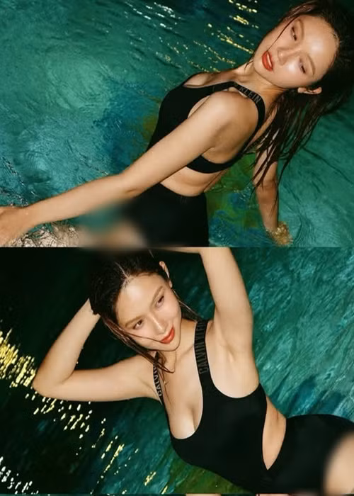 Hoa hậu Chuyển giới Việt Nam 2018 khoe đường cong quyến rũ với áo tắm cắt xẻ táo bạo.