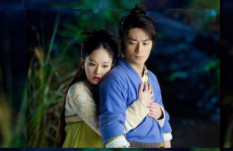 Sau khi "đường ai nấy đi", Trần Kiều Ân và Hoắc Kiến Hoa đóng chung phim Tiếu ngạo giang hồ của nhà văn Kim Dung, phiên bản năm 2013. Ảnh: HTV.