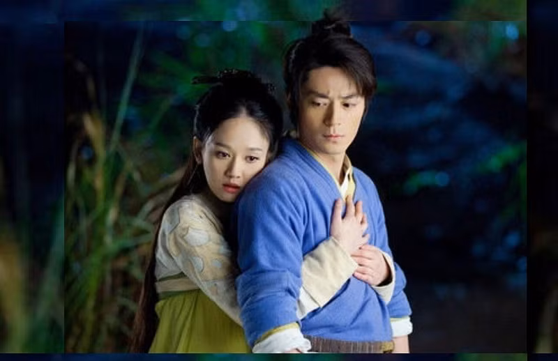 Sau khi "đường ai nấy đi", Trần Kiều Ân và Hoắc Kiến Hoa đóng chung phim Tiếu ngạo giang hồ của nhà văn Kim Dung, phiên bản năm 2013. Ảnh: HTV.