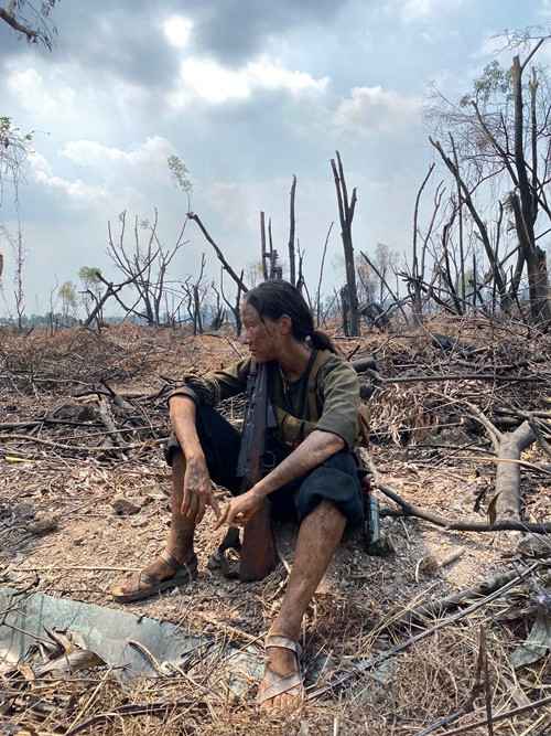 Hồ Thu Anh chia sẻ An Ninh Thủ Đô, suốt thời gian quay, cô chỉ có bầm tím tay chân nhưng đây là chuyện bình thường đối với cô. Ảnh: FB Hồ Thu Anh.