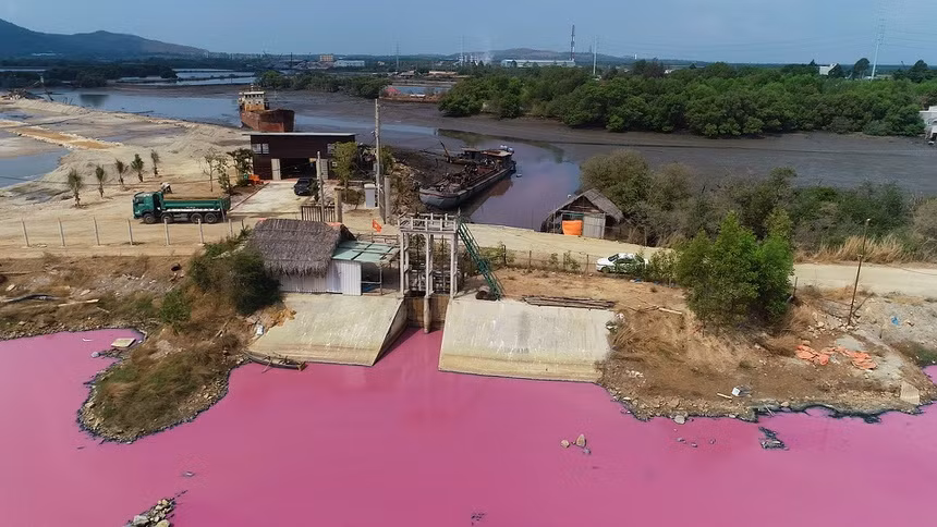  Nước hồ bỗng dưng đổi màu hồng: Trưa 2/4, nước từ trước cống số 6 đã chuyển màu đậm hơn và bắt đầu lan rộng ra sông Chà Và (tỉnh Bà Rịa - Vũng Tàu). Nguyên nhân ban đầu, nghi ngờ do doanh nghiệp chế biến hải sản xả thải.