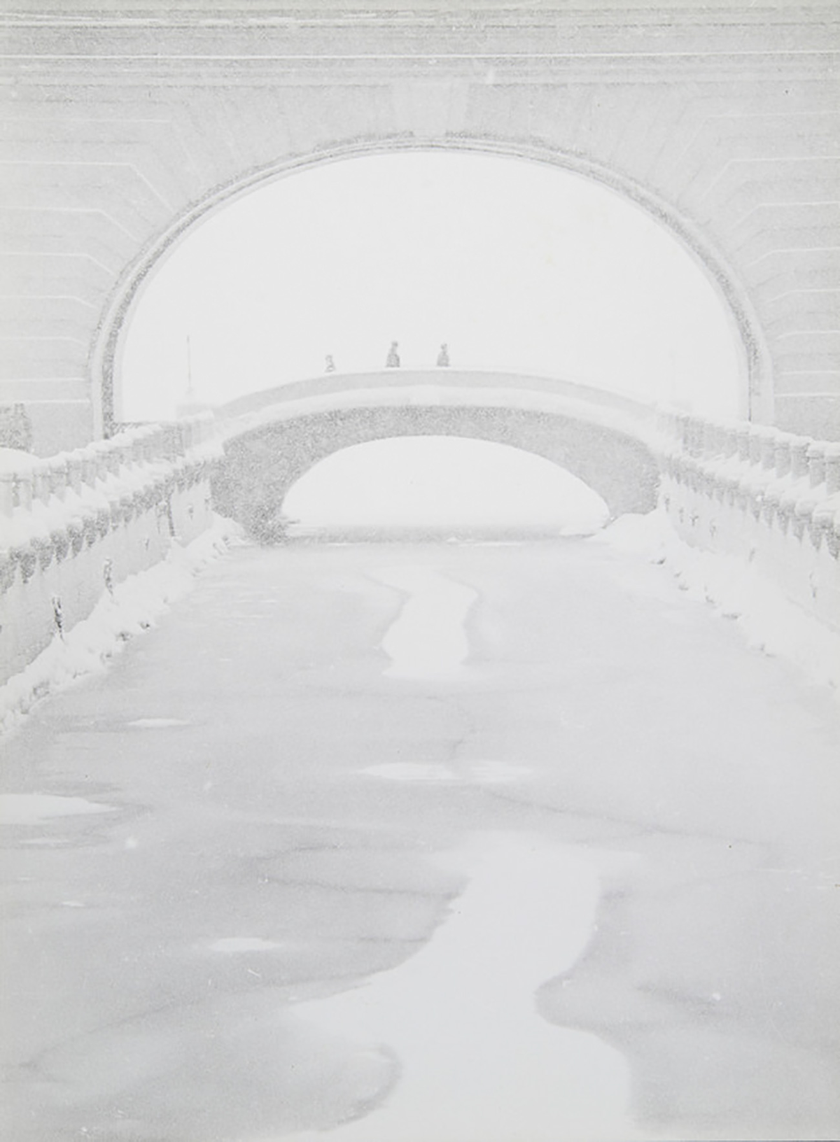 Kênh đào mùa đông ở thành phố Leningrad vào những năm 1960.