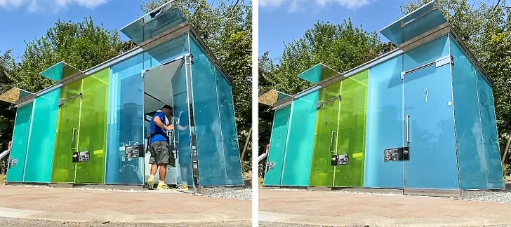 Nhà vệ sinh "trong suốt" ở Nhật Bản nhưng khi có người bên trong, chúng sẽ trở nên "kín đáo".