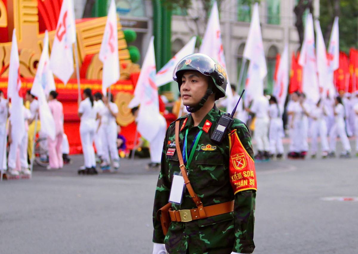 An ninh luôn được thắt chặt trong buổi tổng duyệt sáng nay.