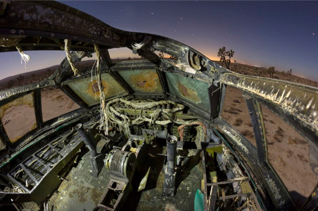 Cây Joshua nhô ra phía sau khung rỉ của một chiếc Boeing B-52 Stratofortress. Giống nhiều bức ảnh khác của Paiva, bức ảnh này cũng là sự giao thoa giữa tự nhiên và công nghệ.