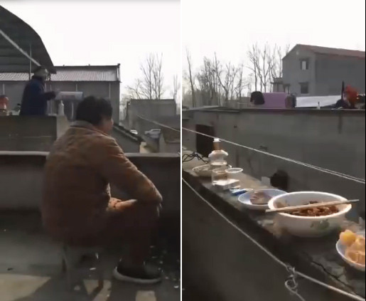 Mặc dù thành phố bị đóng cửa, vẫn có cách để những người hàng xóm tổ chức tiệc tùng với nhau. Mỗi nhà bày một món ăn trên ban công và nhà nào ăn nhà nấy nhưng cùng lúc cho đông vui.