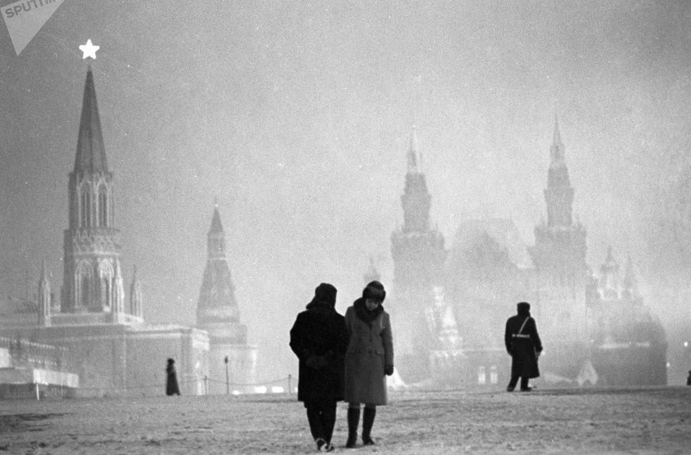 Trên Quảng trường Đỏ vào một buổi tối Tết.