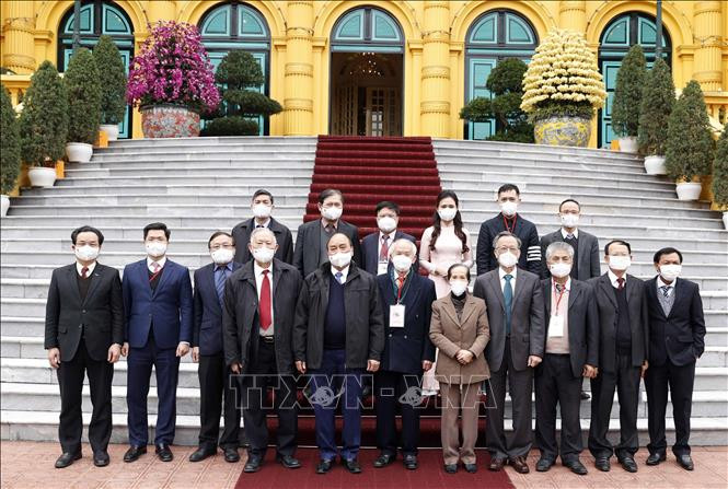 Chu tich nuoc lam viec voi chuyen gia kinh te Hoi khoa hoc Kinh te Viet Nam-Hinh-4