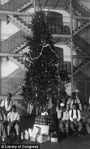 Trong năm 1910, người dân Mỹ sử dụng cây linh sam trang trí cây Giáng sinh. Mọi người quây quần bên cây Giáng sinh trong dịp nghỉ lễ.